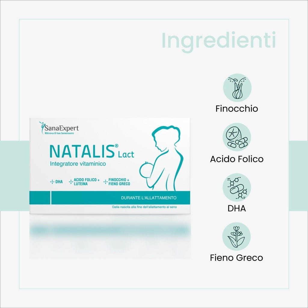 Pack 3 SanaExpert Natalis Lact ingredienti