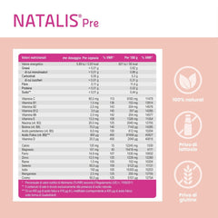 SanaExpert Natalis Pre tabella nutrizionale